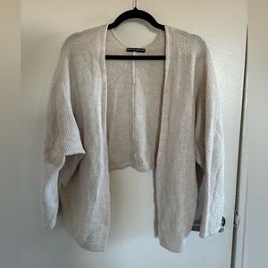 Brandy Melville Cream Neutral Dolman Sleeve Wrap Sweater
